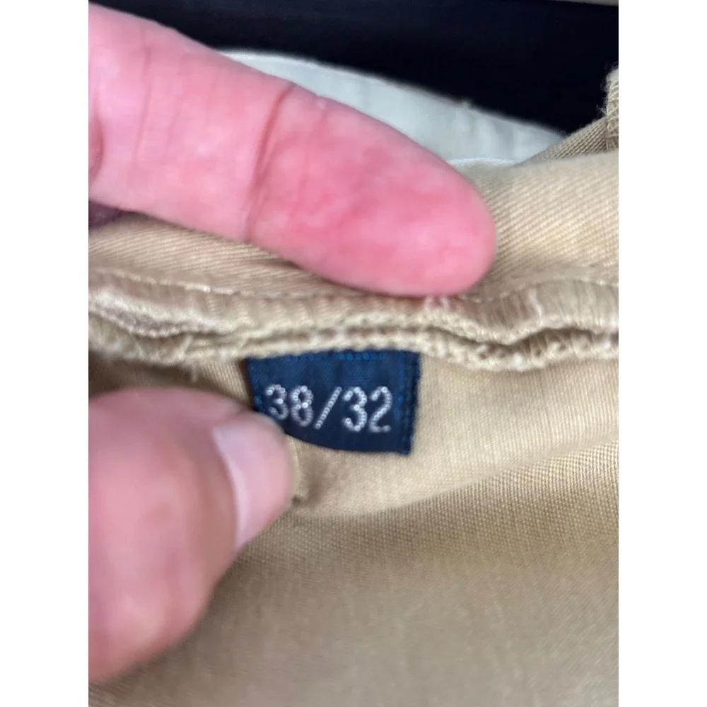 Polo Ralph Lauren Mens Khaki Chino Pants Tan Cotton Straight Leg 38x32